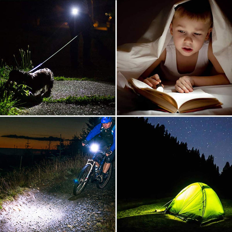 LE LED Tactical Flashlight High Lumens, Small and Extremely Bright Flash Light, Zoomable, Water Resistant, Adjustable Brightness for Camping, Running, Emergency, AAA Batteries Included 1 - NewNest Australia