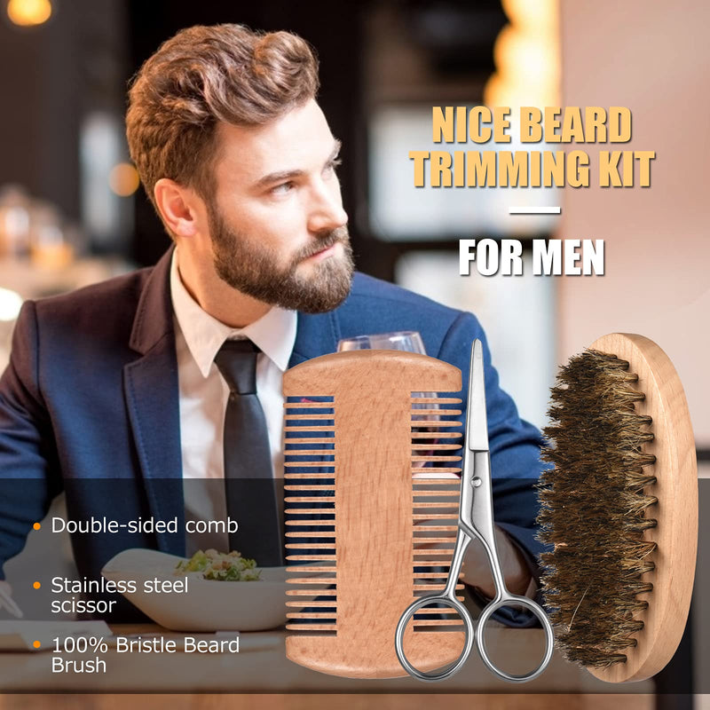 Beard Grooming Kit for Men, 12 in 1 Beard Growth Kit with Beard Roller, Beard Set with Beard Oil, Beard Shampoo, Beard Conditioner, Beard Brush, Beard Balm, Beard Comb, Scissors, Gifts for Him citric acid - NewNest Australia