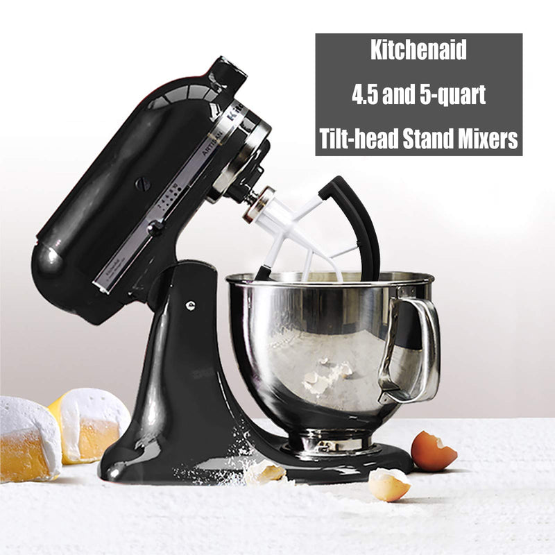 Flex Edge Beater For Kitchenaid,Kitchen Aid Mixer Accessory,Kitchen Aid Attachments For Mixer,Fits Tilt-Head Stand Mixer Bowls For 4.5-5 Quart Bowls,Beater With Silicone Edges,Black Black - NewNest Australia