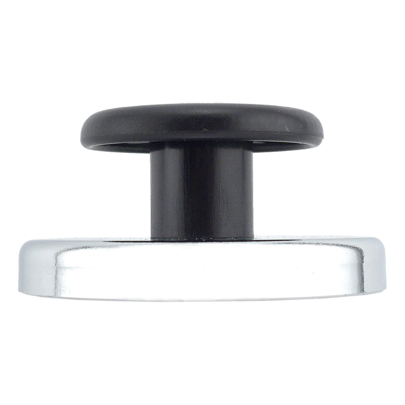 Master Magnetics Round Base Magnet Fastener with Knob,Chrome,1.43" Diameter, 0.98" Total Height with 1" Diameter Knob/16 Pounds,(Box of 4), HMKR-45X4 - NewNest Australia