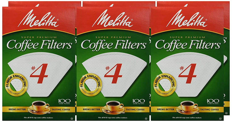 Melitta #4 Cone Coffee Filters, White, 100 Count - NewNest Australia