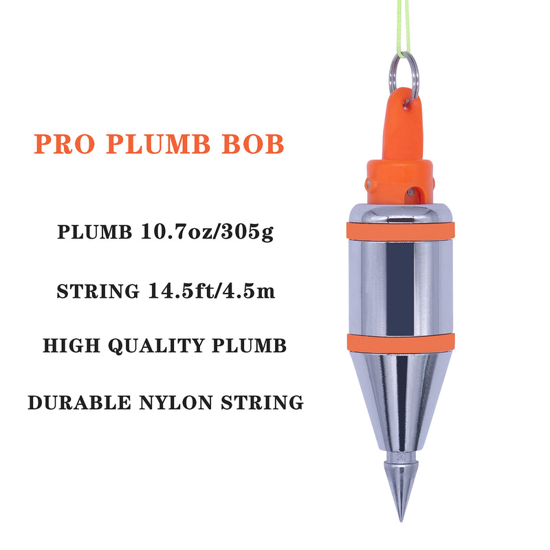 Plumb Bob Magnetic - 10.7 oz(305g) Plumb Rite With 14.5 ft(4.5m) String,Line Reel Used in De Construction Can Automatically Stretch the Line and Quickly Stabilize the Plumbob 10.7oz(305g) 14.5ft(4.5m) - NewNest Australia