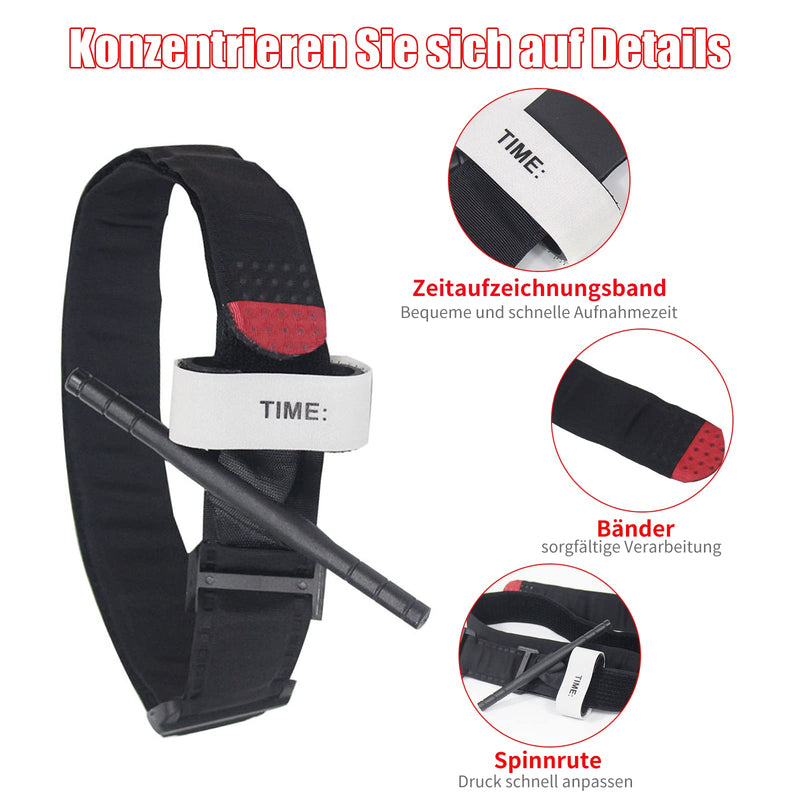 Pack Of 2 Tourniquets, Tactical Tourniquets, Emergency Outdoor Tourniquet For Hiking, Mountaineering, Sports, Camping, One-Handed Storage Tape, Bleeding Control Bandage, Trauma Bandage With Velcro Fastening - NewNest Australia