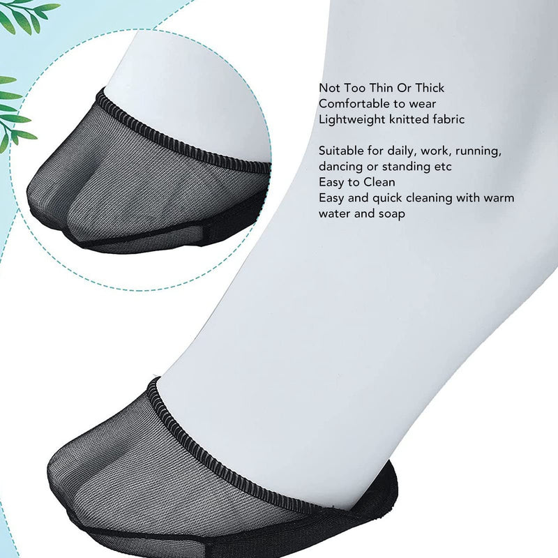 10 Pairs Toe Cap Socks With Padding, Breathable Toe Cover, Half Socks, Women'S Underside, Forefoot Cushion, Soft Cap, Protective Cover, Reusable Cushion For Women Heels, Default - NewNest Australia