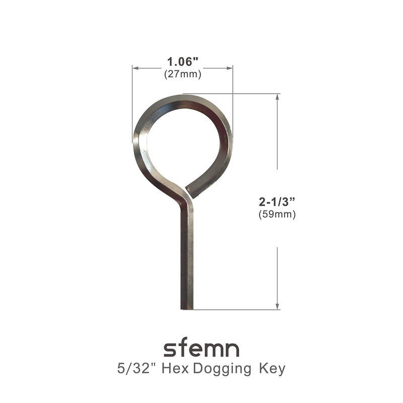 5/32” Standard Hex Dogging Key with Full Loop, Allen Wrench Door Key for Push Bar Panic Exit Devices, Solid Metal - 10 Packs - NewNest Australia