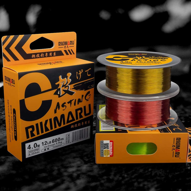 RIKIMARU Premium Monofilament Fishing Line-Strong and Abrasion Resistant Mono Line-Superior Nylon Material Fishing Line Clear 660Yds/0.47mm/25LB - NewNest Australia