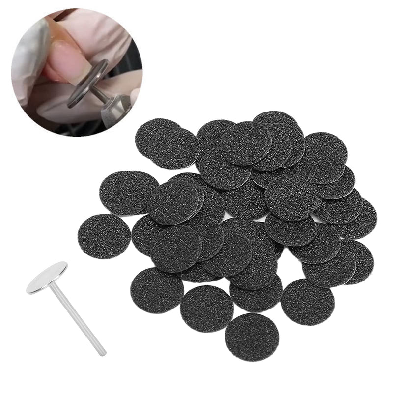 Feet Grinder Sandpaper, Pack Of 50 Electric Callus Remover, Sandpaper Discs, Pedicure Tool, Replacement Accessories With Shaft, For Hard, Dead Skin, Cracked Heel, Only For Foot Sanders (Œ¶15 Mm) - NewNest Australia