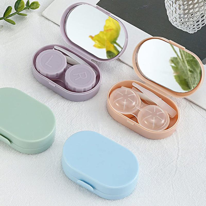 Pack Of 5 Portable Contact Lens Case Travel Set Mini Travel Contact Lens Case With Mirror Contact Lens Made Of Plastic For Contact Lenses Small Contact Lenses Accessories Case Portable Reusable - NewNest Australia