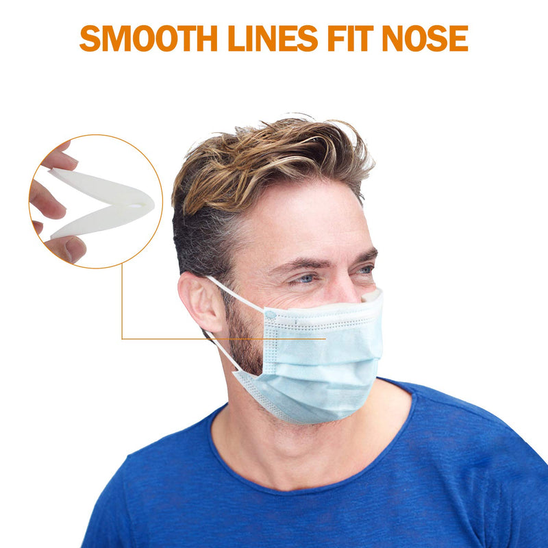 Sponge Anti-Fog Nose Bridge Pads Seal Nose Cushion Memory Foam Nose Pads Self-Adhesive Protection Strip Nose Pad for Mask 50 PCS Black - NewNest Australia