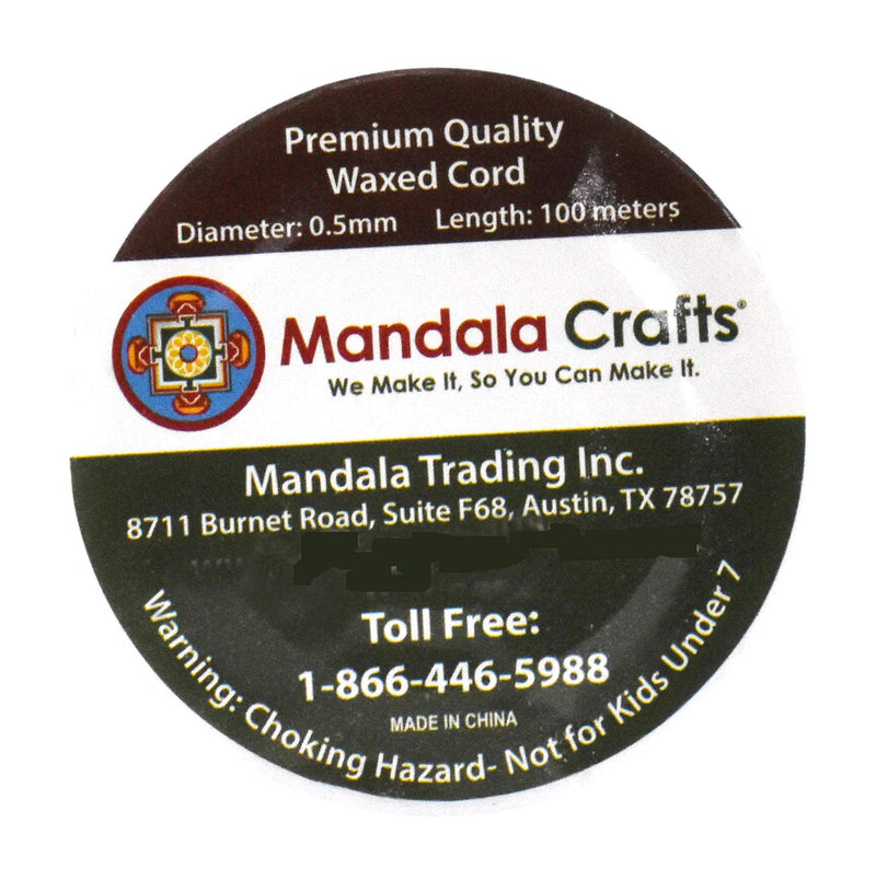 Mandala Crafts 0.5mm 109 Yards Jewelry Making Crafting Beading Macramé Waxed Cotton Cord Thread (Blue) Blue - NewNest Australia