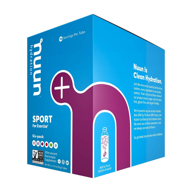 Nuun Sport: Electrolyte Drink Tablets, Variety Pack, (60 Servings), 10 Count (Pack of 6) - NewNest Australia