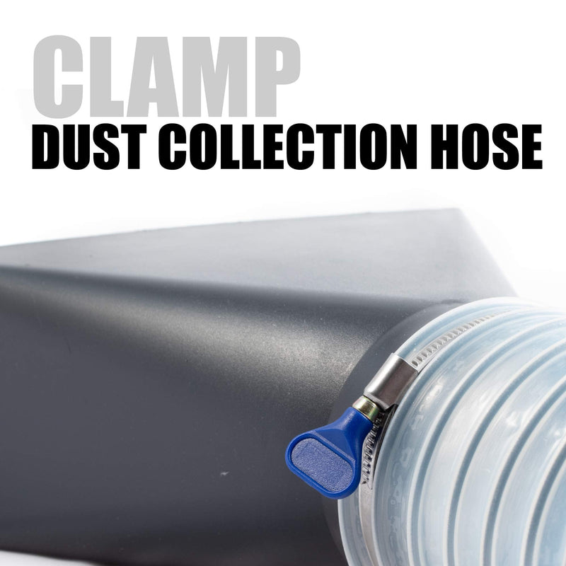 4 Inch Thumb Screw Key Adjustable 304 Stainless Steel Hose Clamps, Pipe Clamp, Worm Gear Clamps, Dryer Vent Clamp, Dust Collection, Automotive, RV Clamp 5 pack (4" Hose Clamp) - NewNest Australia