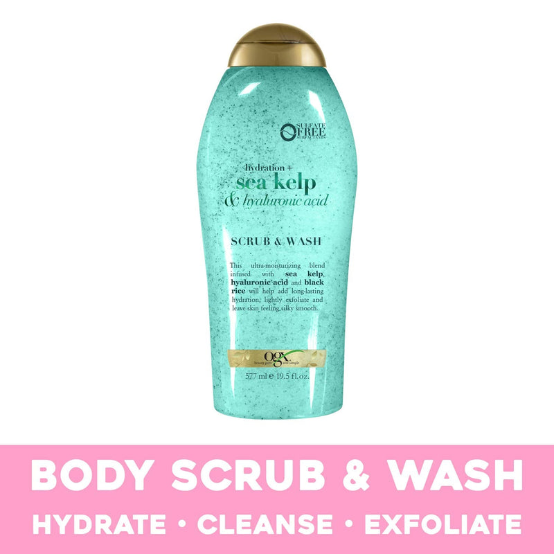 OGX Sea Kelp & Hyaluronic Acid Body Scrub & Wash 19.5 fl oz Pack of 1 - NewNest Australia