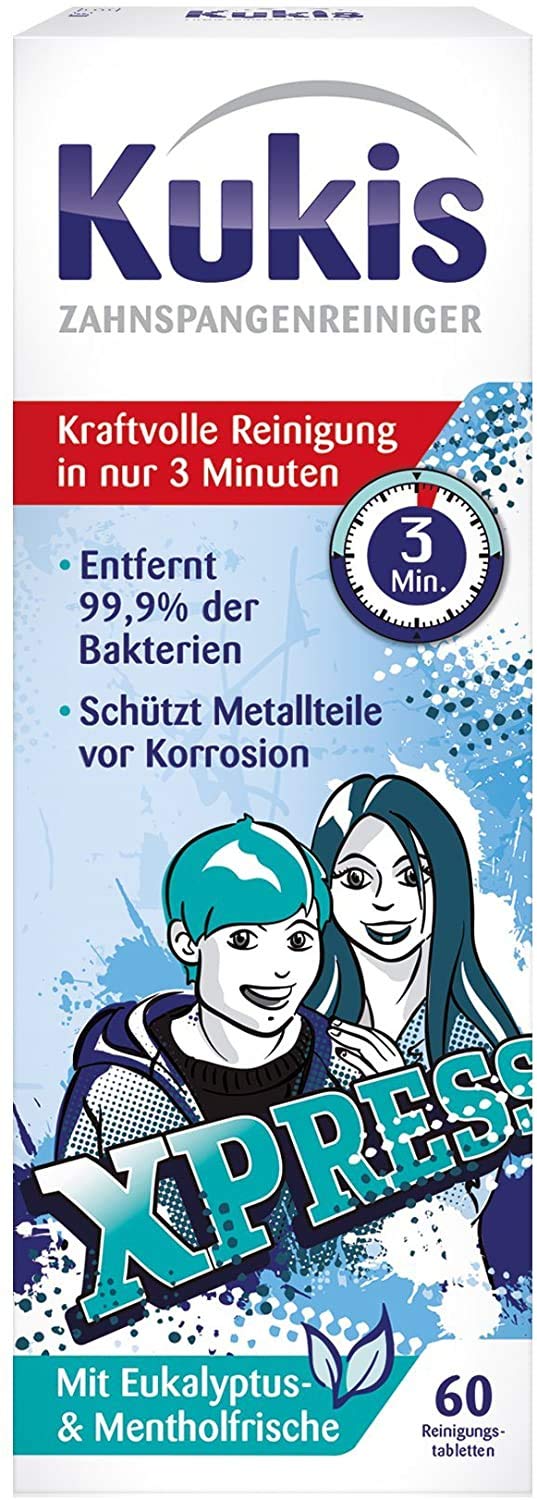 Kukis Braces Cleaner Cleaning Tablets (180 pieces (3 x 60 pieces)) - NewNest Australia