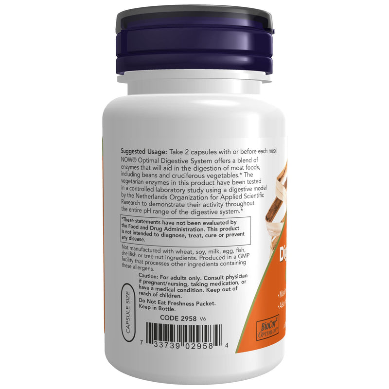 NOW Supplements, Optimal Digestive System, Full Spectrum Enzymes, 90 Veg Capsules - NewNest Australia