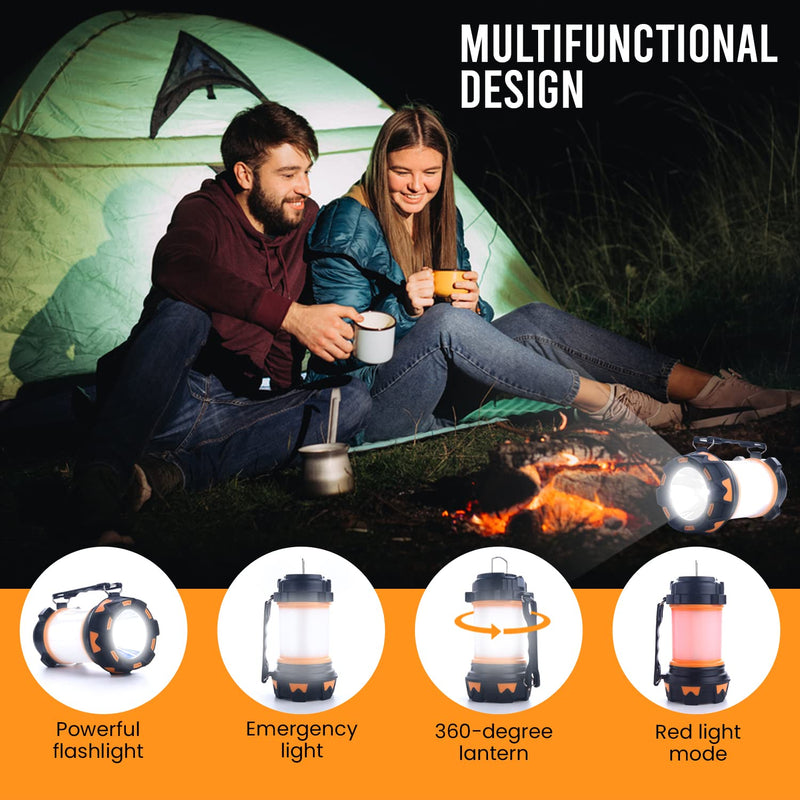 AYL LED Camping Lantern Rechargeable, Super Bright Lantern Flashlight and 360 Degree Illumination, Power Bank, IPX4 Waterproof for Hurricane Emergency Survival, Power Outages, Hiking, Home, Tent Light 1000 Lumens 1 - NewNest Australia
