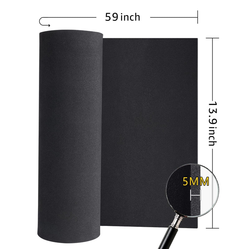 Black Foam Sheets Roll, Premium Cosplay Large EVA Foam Sheet 13.9" x 59",5mm Thick, High Density 89kg/m3 for Cosplay Costume, Crafts, DIY Projects by MEARCOOH Large-black - NewNest Australia