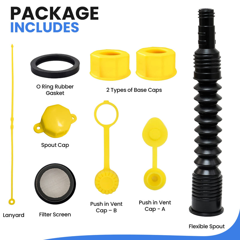 3-kit Universal Gas Can Spout Replacement No Spill, Gas Can Nozzle Spout, Gas Can Caps, Replacement Gas Can Spout, Gas Spout Replacement, Fuel Can Spout, Gas Can Nozzle Replacement, Gas Tank Nozzle - NewNest Australia