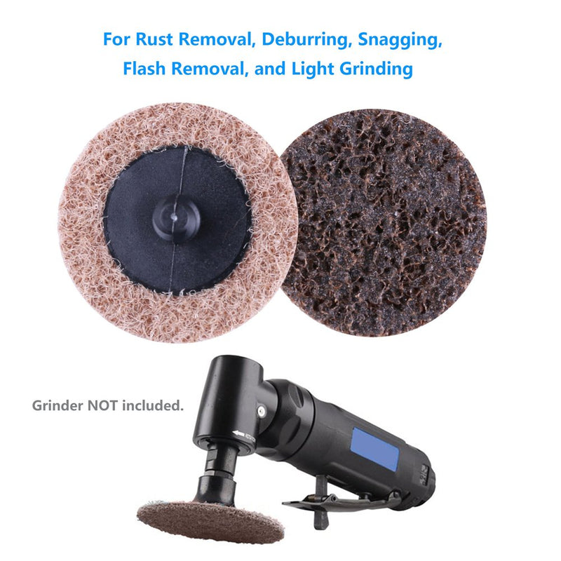 2 Inch Sanding Discs by LotFancy - 45PCS Coarse Roll Lock Surface Conditioning Discs, R-Type Quick Change Disc with Disc Pad Holder 2inch, Coarse - NewNest Australia