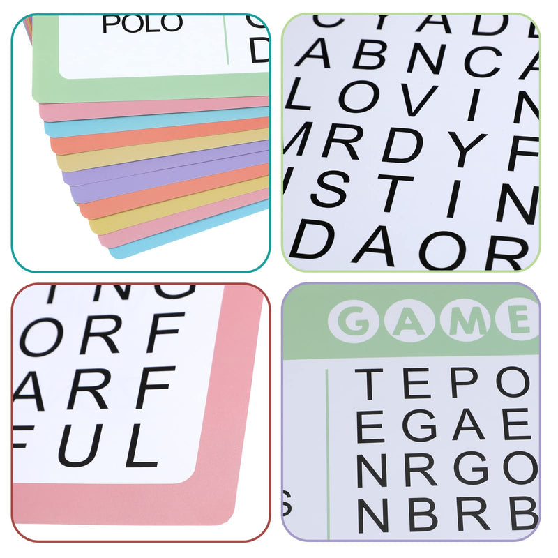Yeaqee 12 Pcs Word Search Reusable Puzzle Books Large Print Word Search Books for Adults, Alzheimers Products, Dementia Activities with 4 Markers for Elderly Seniors Patients Crossword Find Games - NewNest Australia