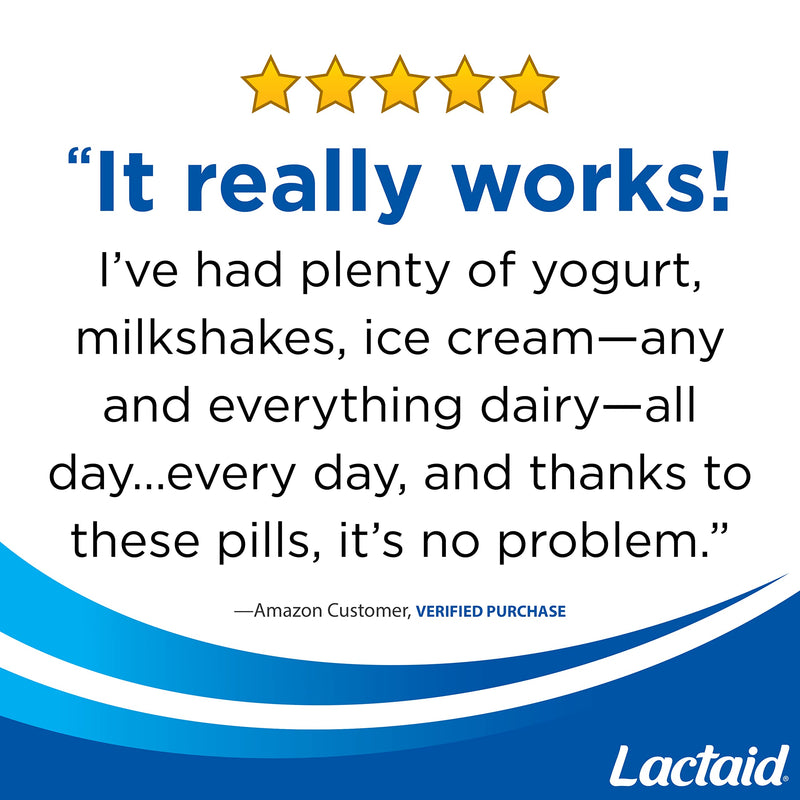 Lactaid Original Strength Lactose Intolerance Relief Caplets with Natural Lactase Enzyme, Dietary Supplement to Help Prevent Gas, Bloating & Diarrhea Due to Lactose Sensitivity, 120 ct - NewNest Australia