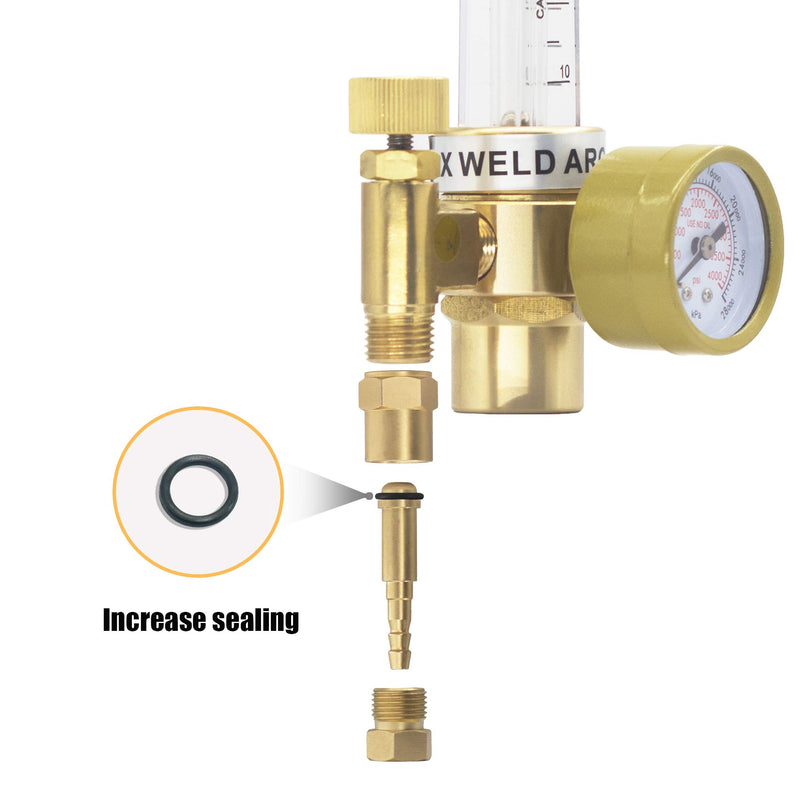 RX WELD Argon/CO2 Mig Tig Flow Meter Gas Regulator Gauge Welding Weld - NewNest Australia