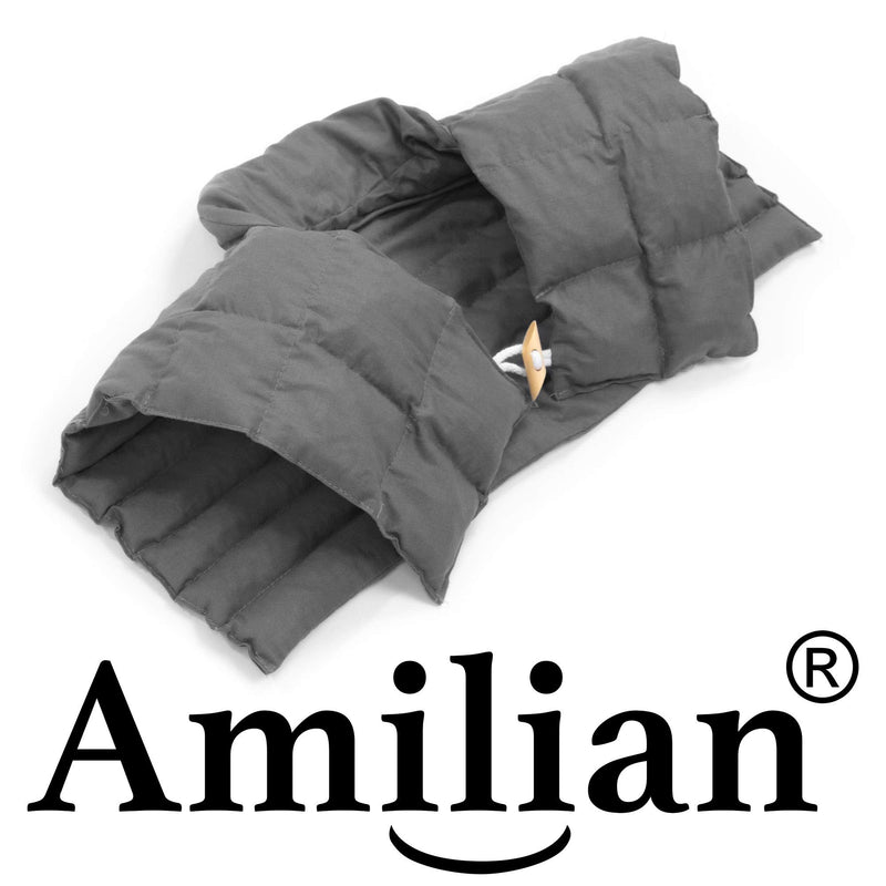 Amilian cherry stone pillow neck shoulder cherry stone pillow large neck heat pillow cherry stone pillow microwave neck warmer neck pillow grain pillow heat compress heat pillow neck shoulder dark gray - NewNest Australia