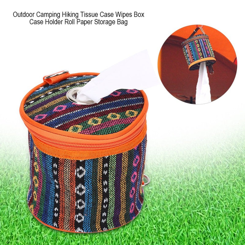 Outdoor Toilet Paper Storage Holder Tissue Roll Hanging Cover with Hook for Camping Tent - NewNest Australia