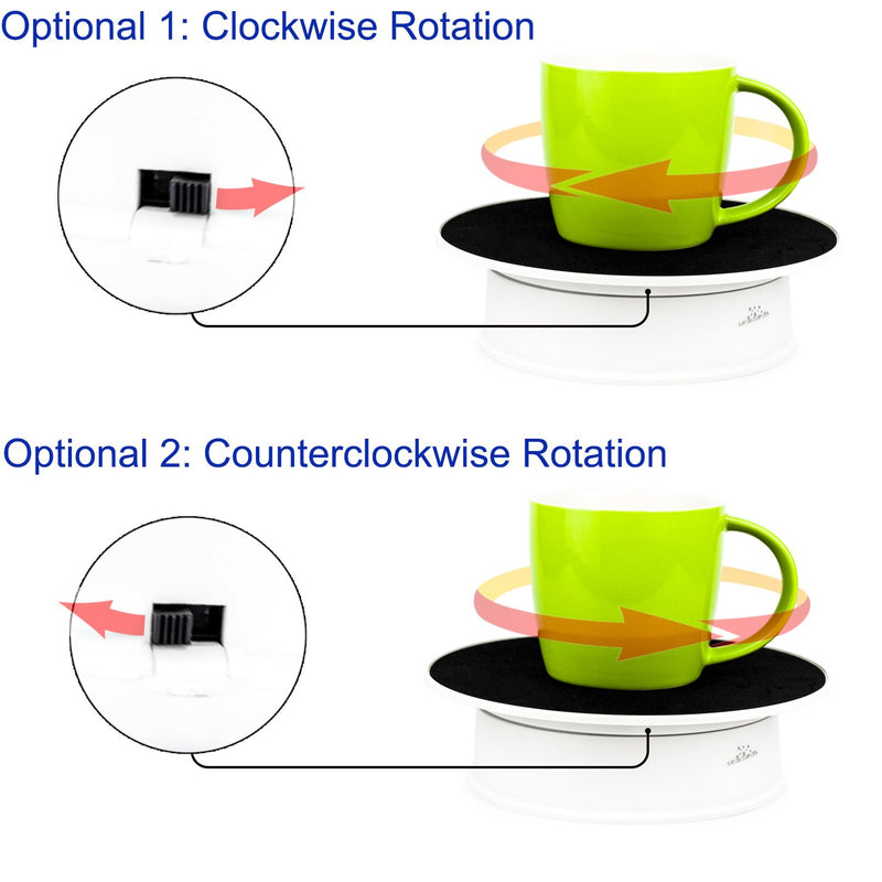 NewNest Australia - Leadleds 10 Years Production Experience Satisfied Quality 8" Motorized Rotating Display Stand Turn Table with Black Felt Top(with 110v Dc Power) 