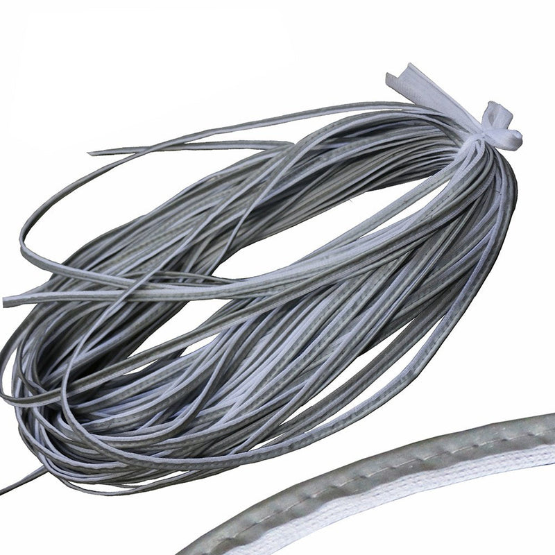 JINBING Silver Reflective Piping Fabric Strip Edging Braid Trim Sew On 21 yds (20meters) - NewNest Australia