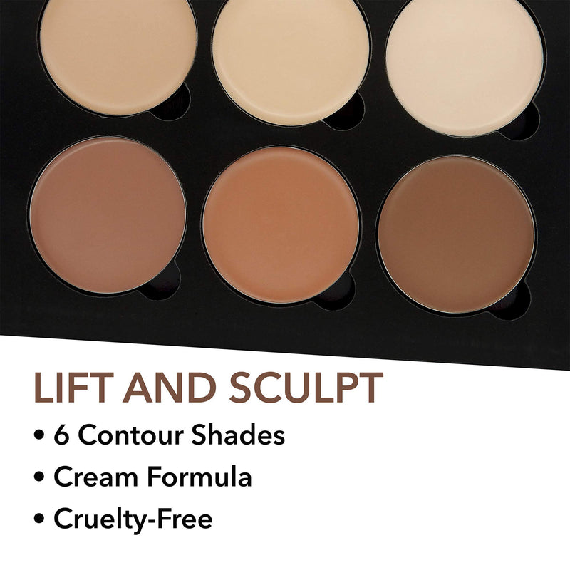 W7 | Lift & Sculpt Cream Contour Palette | 6 Professional And Long-Lasting Cream Formulas | Multiple Shades For Colour Matching And Defining | Contour, Bronzer And Highlight Shades - NewNest Australia