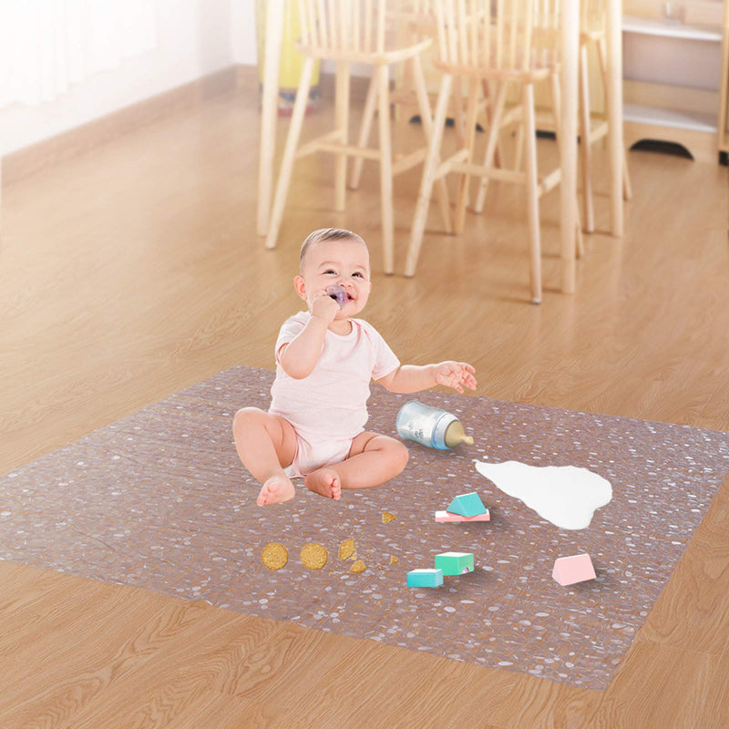 Plastic Splat Mat for Baby, Easy Cleaning Vinyl Floor Mat for Eating Messes, Waterproof High Chair Floor Protector Feeding Floor Cover by MatLeya 52 inch (Pack of 1) - NewNest Australia