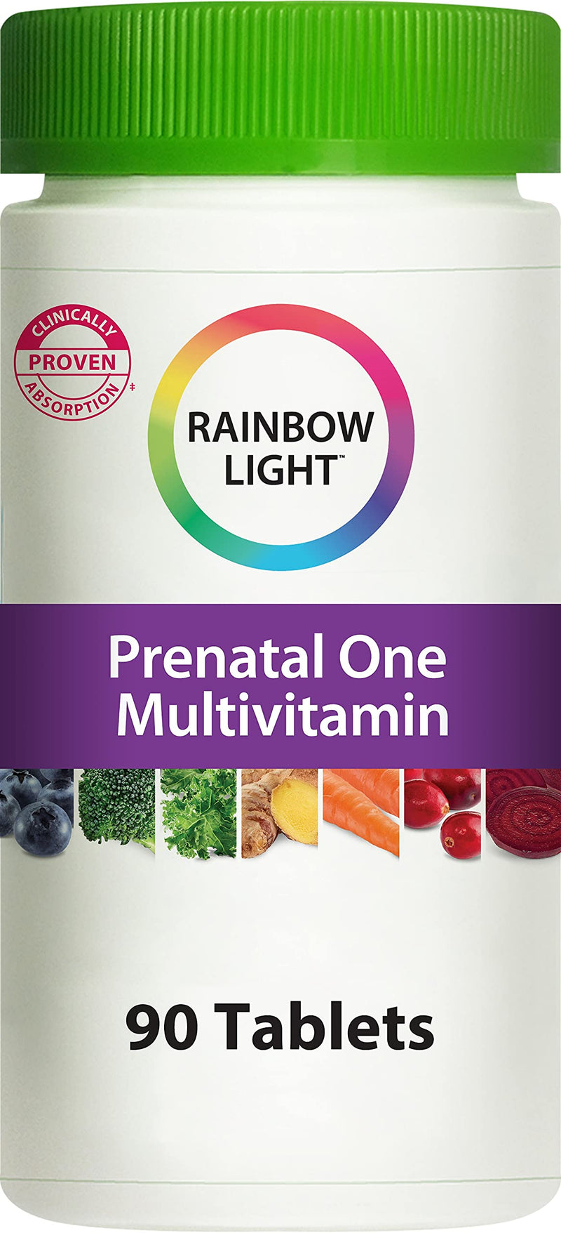 Rainbow Light Prenatal One Multivitamin – High Potency, Clinically Proven Absorption of Vitamin D, B2, B5, Folate, Calcium, Zinc, Iron, Non-GMO, Vegetarian – 90 Tablets (3 Month Supply) Prenatal One 90 Count - NewNest Australia