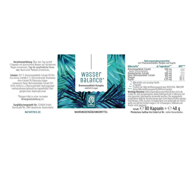 Nettle Capsules Complex With Horse Chestnut Extract And Red Vine Leaves I Vegan And Without Chemical Strong Drainage Tablets Strong I 90 Water Tablets Capsules By Naturtreu - NewNest Australia