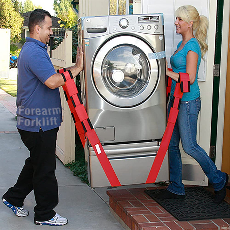 Forearm Forklift 2-Person Lifting and Moving Straps; Lift and Carry Furniture, Appliances, Mattresses or Items up to 800 lbs Like a Pro, Includes Movers Rubber Band, Firehouse Red, Special Edition - NewNest Australia