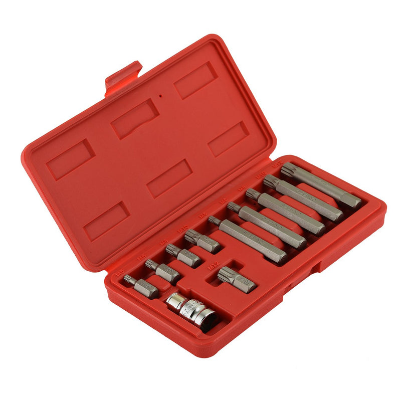 Neiko 10078A XZN Triple Square Spline Bit 12 Point Set, CrV Steel, 11 Piece | Metric - NewNest Australia