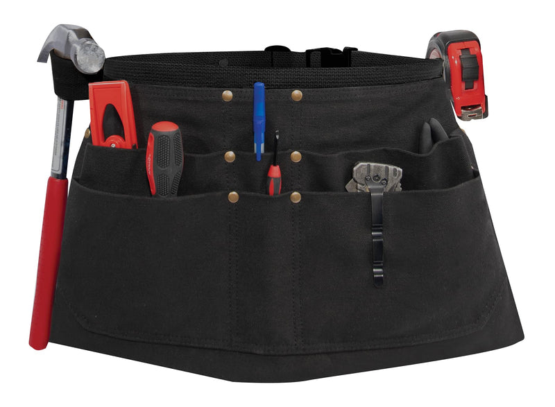 Rothco Canvas Waist Work Apron with Six Pockets Hammer Loop and Tape Measure Clip, Black - NewNest Australia