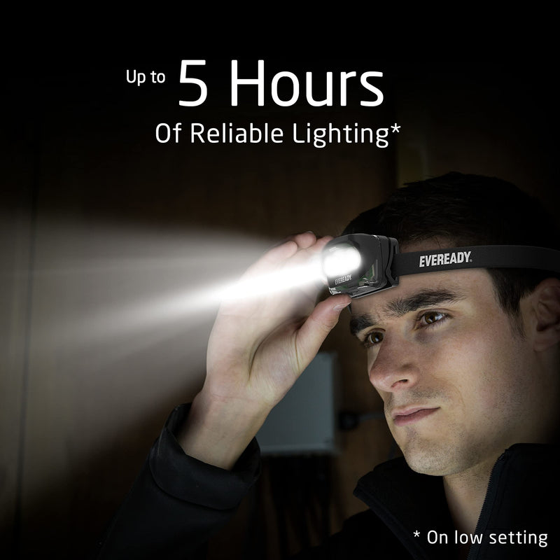 EVEREADY LED Headlamps [2-Pack], Rugged and Water-Resistant, Bright and Durable Head Lights for Running, Power Outage, Camping, Fishing, Emergency Black (Rechargeable) - NewNest Australia