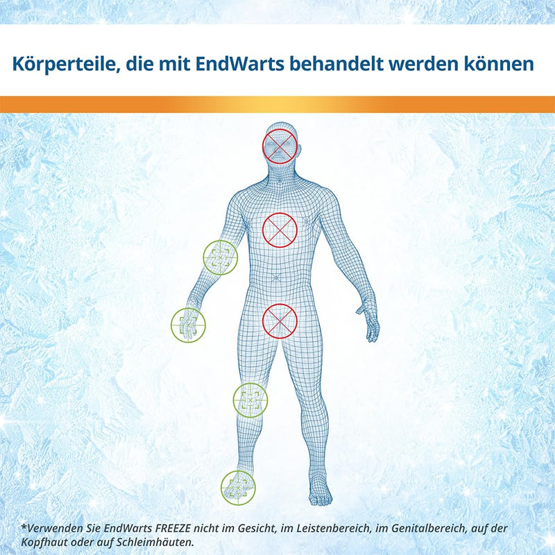EndWarts FREEZE: Treat warts & plantar warts, icing agent for treating stalked warts on hands, arms & feet, 7 disposable tips - NewNest Australia