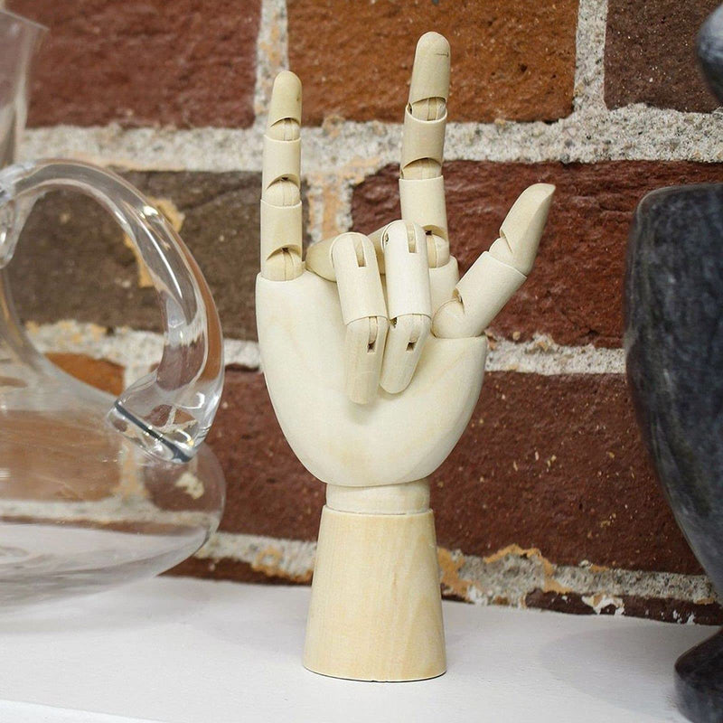 Juvale Wood Hand Model 7", Mannequin with Flexible Wooden Fingers for Drawing, Art Supplies - NewNest Australia