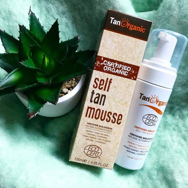 TanOrganic Self Tanning Mousse Fake Tan Certified Organic Natural Vegan 120ml - NewNest Australia