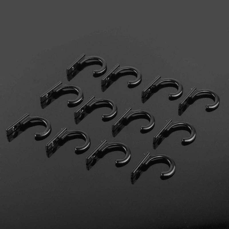 NewNest Australia - Maosifang Wall Mounted Hook Hangers Metal Hook Single Hook Robe Hook with Screws for Hanging Coat Key Hat Jewelry,30 Sets(Black) Black 