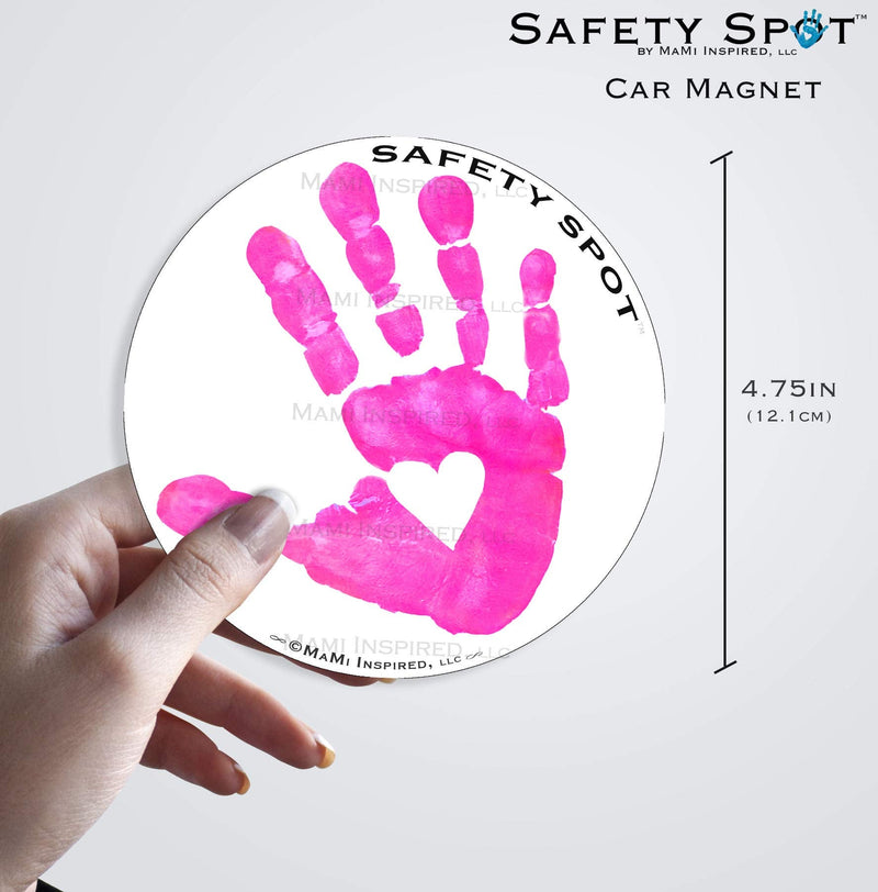 Safety Spot Magnet - Kids Handprint for Car Parking Lot Safety - White Background (Blue) Blue - NewNest Australia