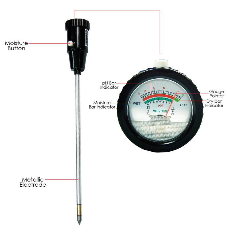 Gain Express Soil Ph & Moisture Meter 295mm Long Electrode - NewNest Australia