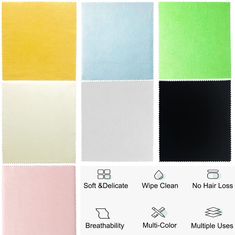 Yoezuo Pack of 7 glasses cleaning cloths, 18 x 15 cm microfiber cloth glasses cleaning cloths microfiber cleaning cloths for glasses, screens, tablets, cell phones, cameras (7 colors) 7 colors - NewNest Australia