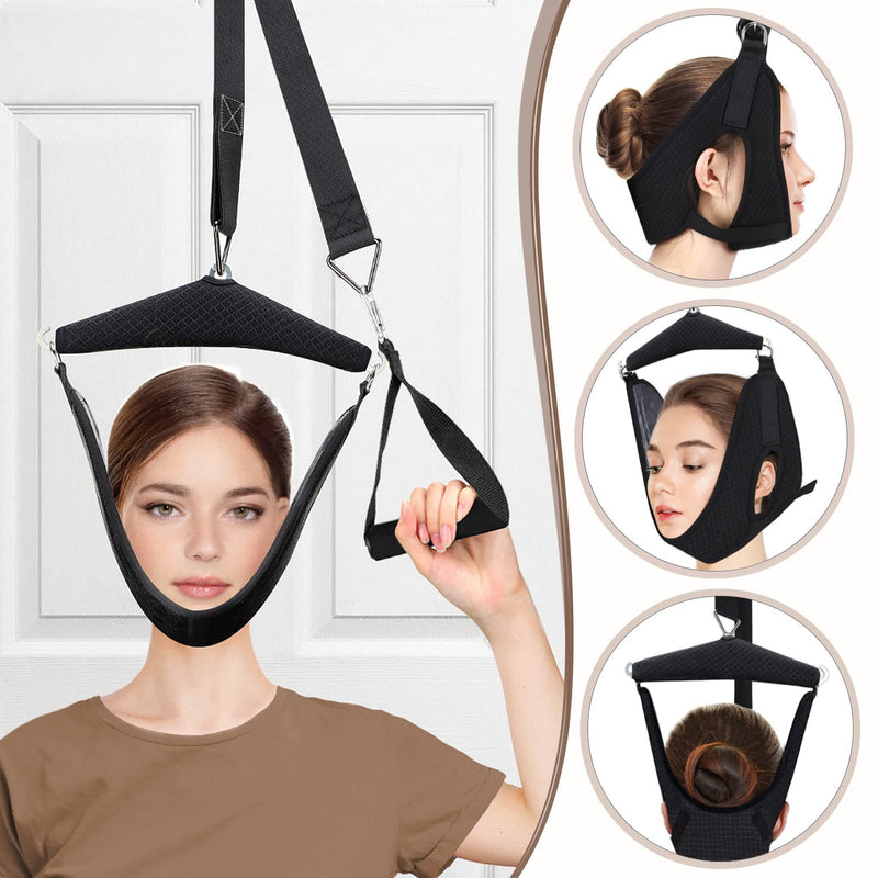 Neck Stretcher Cervical Traction Cervical Neck Traction Device Hammock for Neck Pain,Neck Traction Cervical Over Door for Home Use,Neck Pain Relief Physical Therapy AIDS for Neck Decompression - NewNest Australia