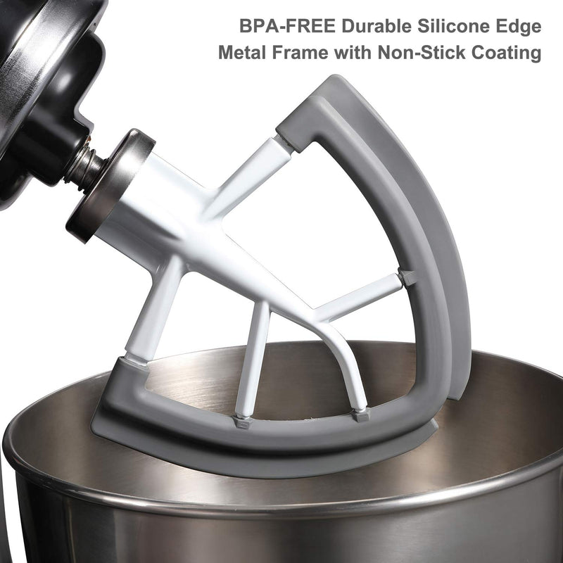 Flex Edge Beater for KitchenAid Tilt-Head Stand Mixer, 4.5-5 Quart Flat Beater Paddle with Flexible Silicone Edges Bowl Scraper - NewNest Australia
