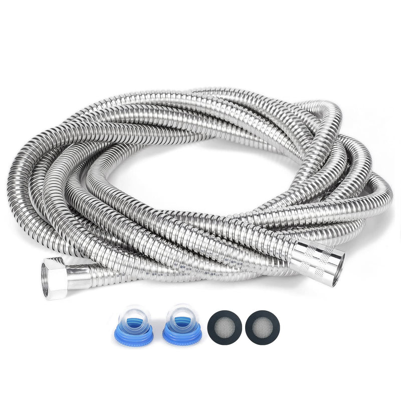 OIETON Extra Long Shower Hose 118 Inches , Flexible Stainless Steel Handheld Shower Hose, Anti-Explosion Anti-Kink Leakproof Hose, Universal Brass Connectors, Replacement Metal Extension Shower Hose - NewNest Australia