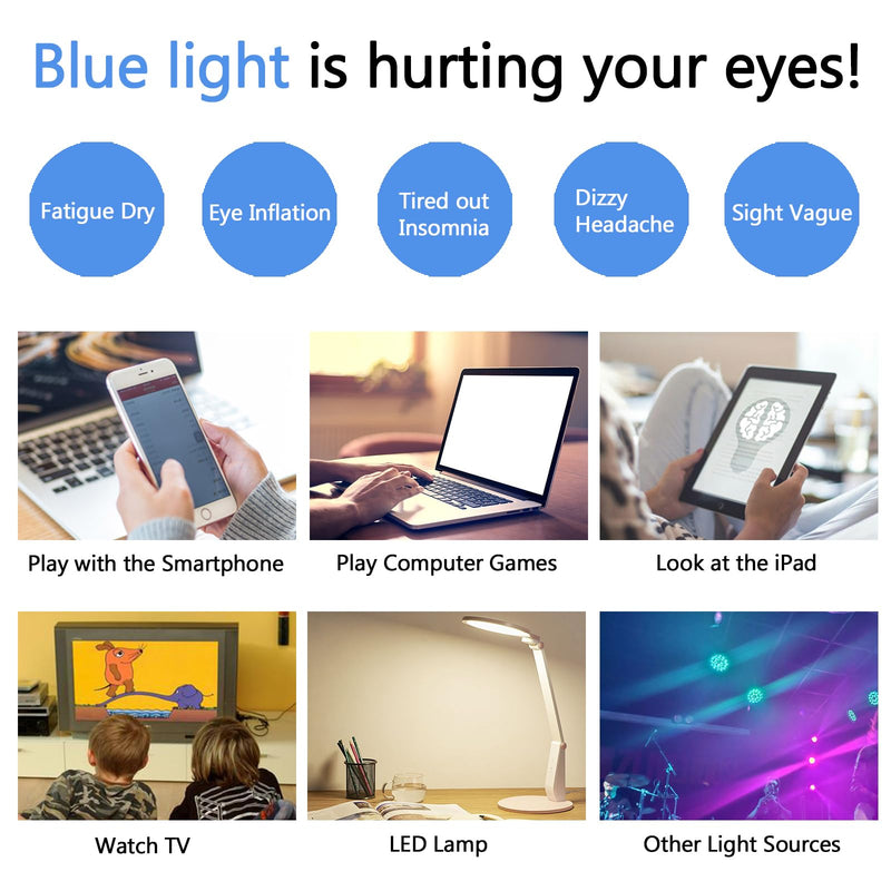 LJCZKA Round Blue Light Filter Glasses Women Men Round Glasses Without Strength Metal Frame for PC, Mobile Phone, TV, Anti Fatigue Brown 0.0 x - NewNest Australia