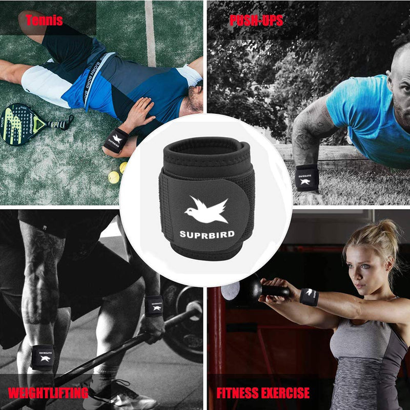 Suprbird Wrist Bandages, Wrist Support, Hand Bandage, Right And Left, Wrist Bandage Fitness With Velcro Fastening, Breathable Wrist Carpal Tunnel Syndrome Sprains - NewNest Australia